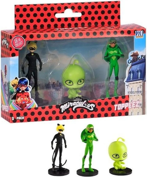 Изображение товара Набор фигурок коллекционных Miraculous Леди Баг и Супер Кот. Вайзз, Суперкот, Карапас / MLB2021-D