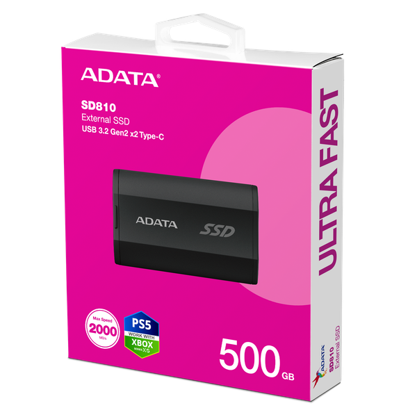 Изображение товара Внешний жесткий диск A-data USB-C 500GB (SD810-500G-CBK)