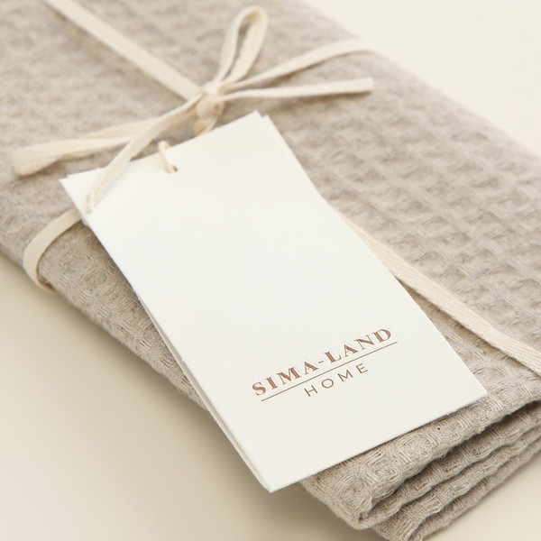 Изображение товара Полотенце Sima-Land Home Moon 40x70 / 10265898 (серо-бежевый)