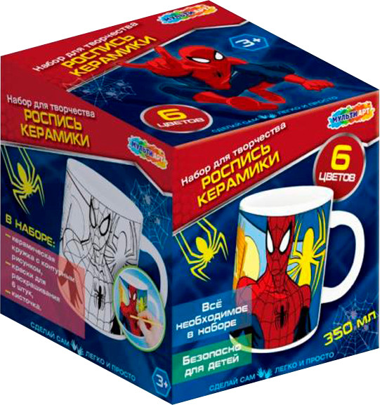 Изображение товара Набор для творчества MultiArt Супергерой Кружка для росписи / MUG-PAUK1
