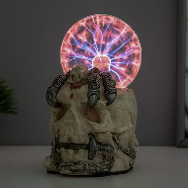 Изображение товара Декоративное освещение Risalux Плазменный шар Череп 9614848 (цветной)