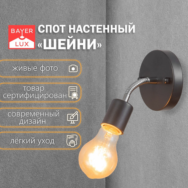 Изображение товара Спот BayerLux Шейни 9291916 (черный)