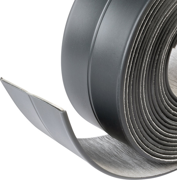 Изображение товара Лента бордюрная самоклеящаяся Аккурат Для раковин и ванн 38ммx3.35м (графит)