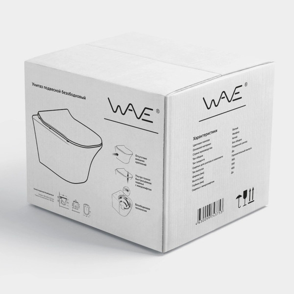 Изображение товара Унитаз подвесной Wave Promo (белый глянец)