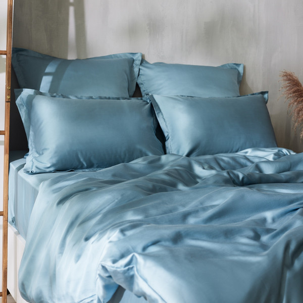 Изображение товара Простыня Sima-Land Home Tencel 235x260 / 10285321 (серо-голубой)