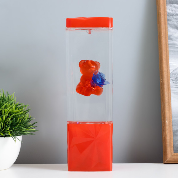 Изображение товара Ночник Risalux Лава-лампа Мишка 9944852 (красный)