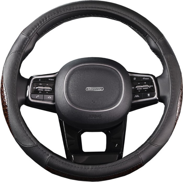 Изображение товара Оплетка на руль Skyway Luxury 4 M / S01102378 (черный/коричневый)