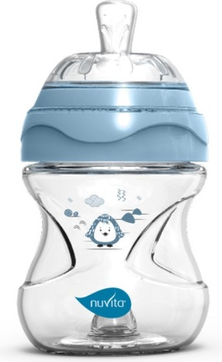 Изображение товара Бутылочка для кормления Nuvita Антиколиковая Materno Feel 6011 / NU-ALMB0061 (150мл, голубой)