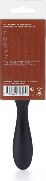 Изображение товара Расческа Solomeya Wet Detangler Mini Brush Rectangular Dark Chocolate / 14-2115 (c ароматом горького шоколада)