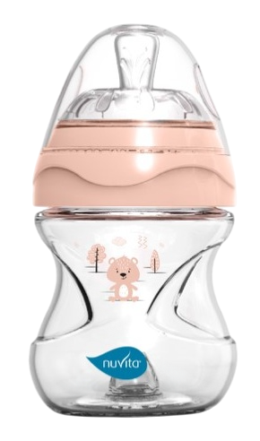 Изображение товара Бутылочка для кормления Nuvita Антиколиковая Materno Feel 6011 / NU-ALMB0062 6011 (150мл, розовый)