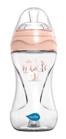 Изображение товара Бутылочка для кормления Nuvita Антиколиковая Materno Feel 6031 / NU-ALMB0065 (250мл, розовый)