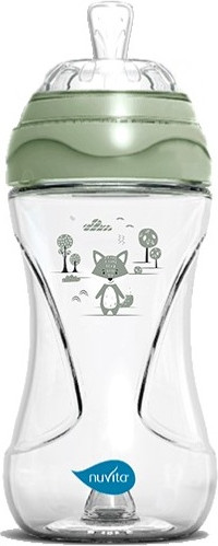 Изображение товара Бутылочка для кормления Nuvita Антиколиковая Materno Feel 6031 / NU-ALMB0066 (250мл, серо-зеленый)