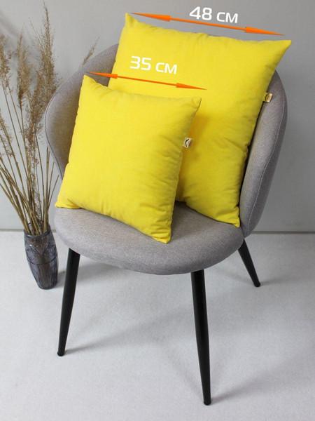 Изображение товара Подушка декоративная MATEX Velours / 57-123 (желтый)