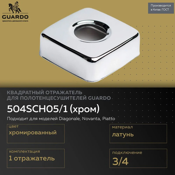 Изображение товара Отражатель для полотенцесушителя Luxon 3/4" 20мм 906ST055050 (хром)