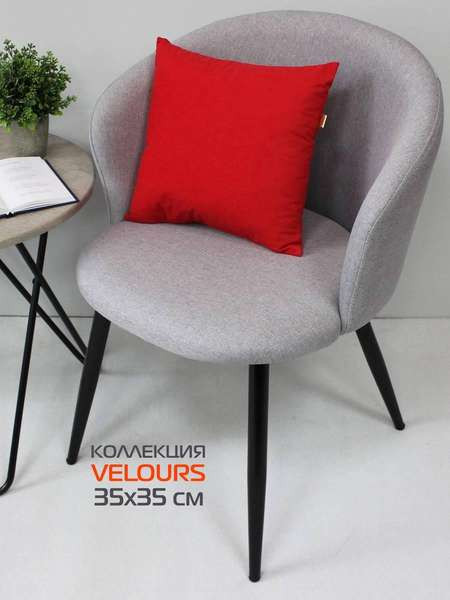 Изображение товара Подушка декоративная MATEX Velours / 30-690 (ярко-красный)