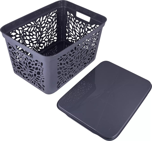 Изображение товара Корзина Полимербыт Leaves / 4383901 (серый)