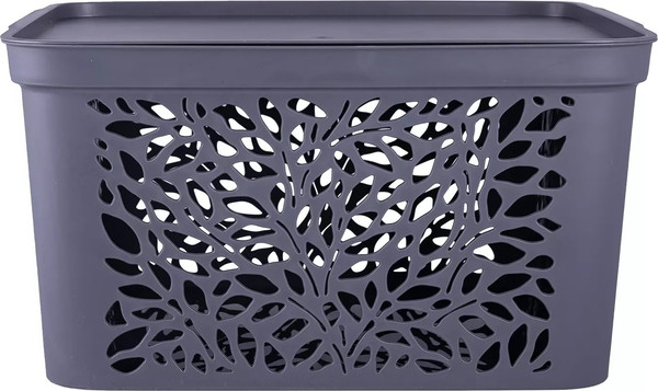 Изображение товара Корзина Полимербыт Leaves / 4383901 (серый)