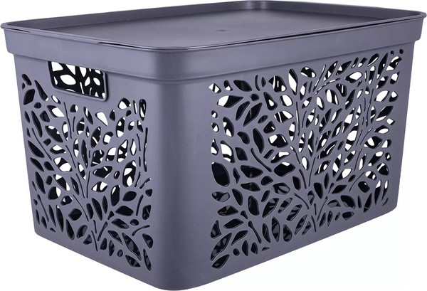 Изображение товара Корзина Полимербыт Leaves / 4383901 (серый)