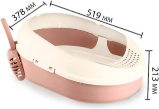 Изображение товара Туалет-лоток Полимербыт Cosmo с совком / 4396103 (какао)
