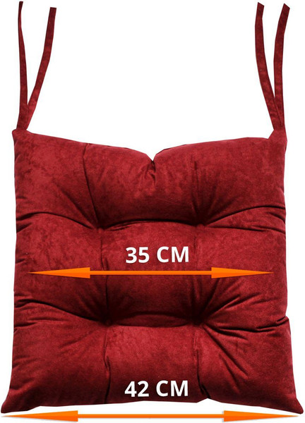 Изображение товара Подушка на стул MATEX Velours / 37-538 (бордовый)