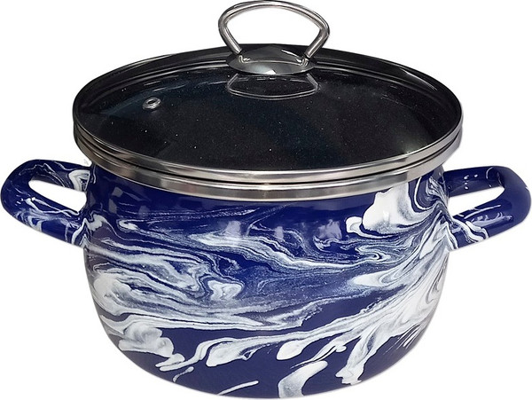 Изображение товара Кастрюля Сантэкс Шейк Серый гранит 1-2415111 (синий/белый)