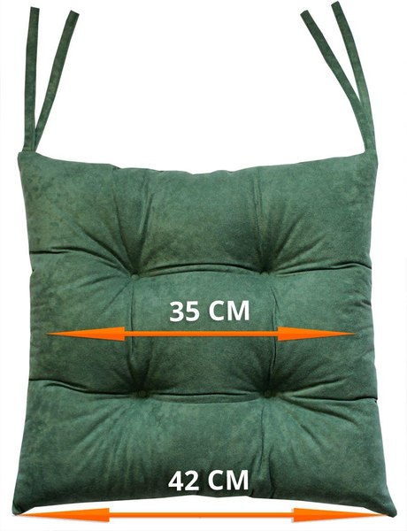 Изображение товара Подушка на стул MATEX Velours / 37-545 (зеленый)