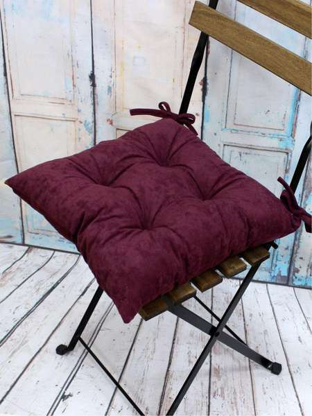 Изображение товара Подушка на стул MATEX Velours / 30-577 (сливовый)