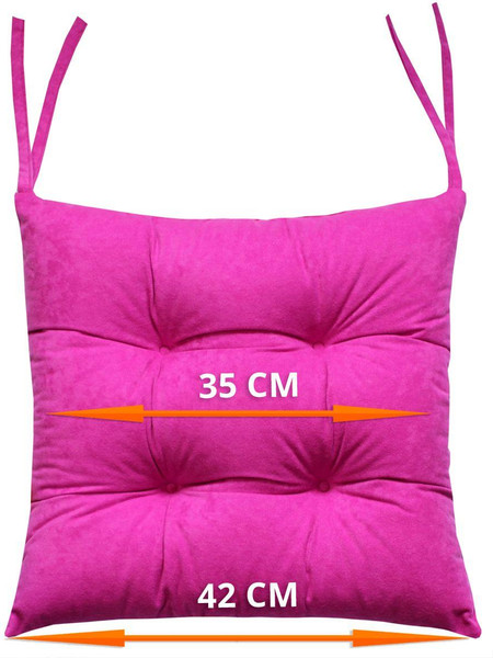 Изображение товара Подушка на стул MATEX Velours / 30-584 (фуксия)