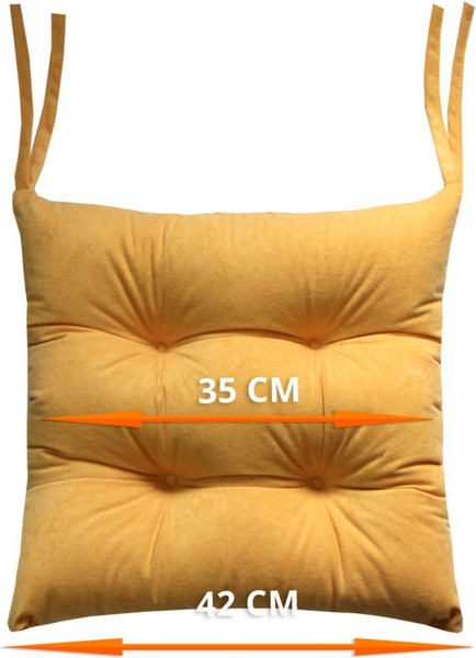 Изображение товара Подушка на стул MATEX Velours / 37-576 (горчичный)