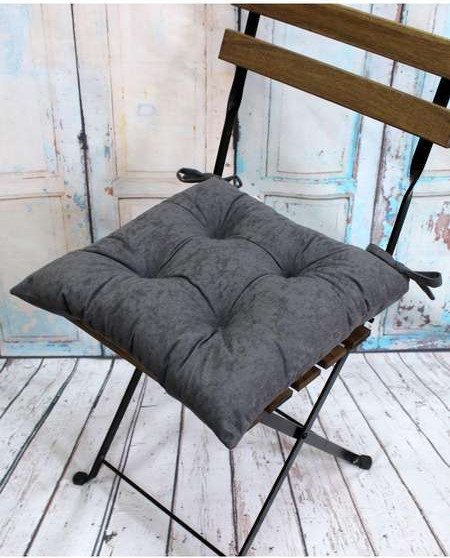 Изображение товара Подушка на стул MATEX Velours / 30-591 (серый)