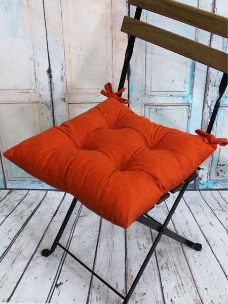 Изображение товара Подушка на стул MATEX Velours / 43-140 (лососевый)