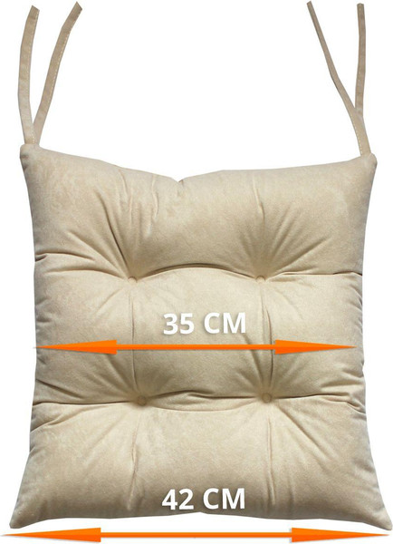 Изображение товара Подушка на стул MATEX Velours / 34-261 (молочный)