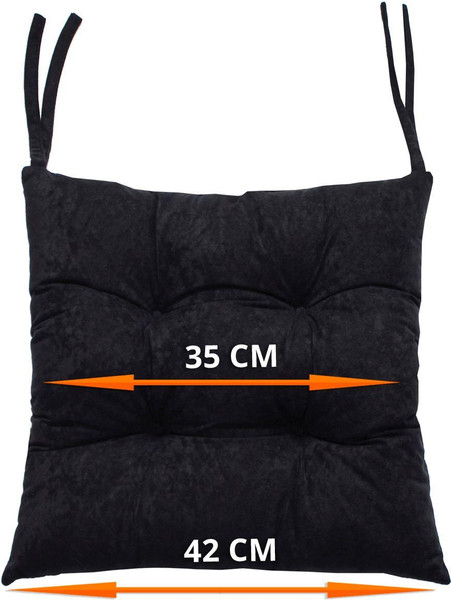 Изображение товара Подушка на стул MATEX Velours / 30-607 (черный)