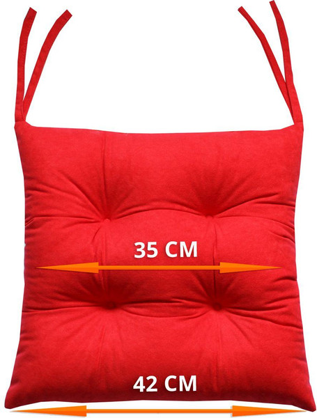 Изображение товара Подушка на стул MATEX Velours / 34-254 (ярко-красный)