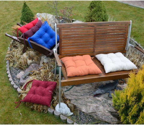 Изображение товара Подушка на стул MATEX Velours / 43-157 (абрикосовый)