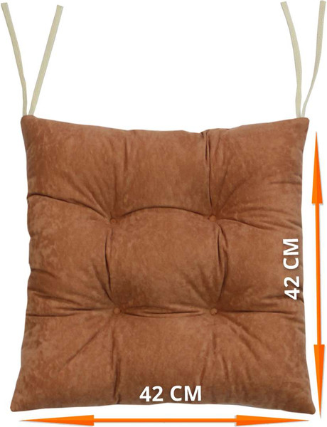 Изображение товара Подушка на стул MATEX Velours / 57-840 (красный/коричневый)