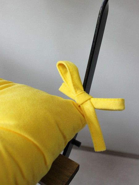 Изображение товара Подушка на стул MATEX Velours / 57-185 (желтый)