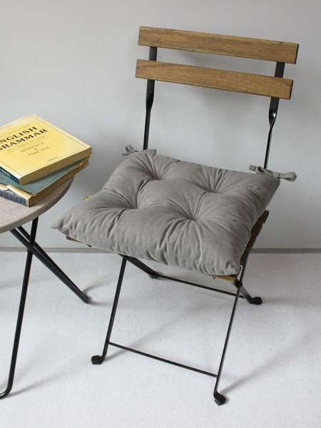 Изображение товара Подушка на стул MATEX Velours / 57-192 (светло-серый)