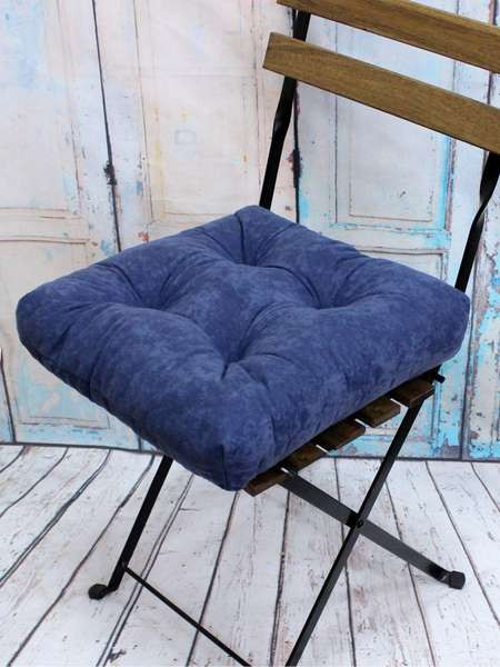 Изображение товара Подушка на стул MATEX Velours / 37-200 (серо-голубой)