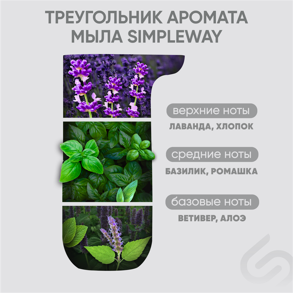 Изображение товара Мыло-пена Simpleway Для дозатора (3шт, фиолетовый)