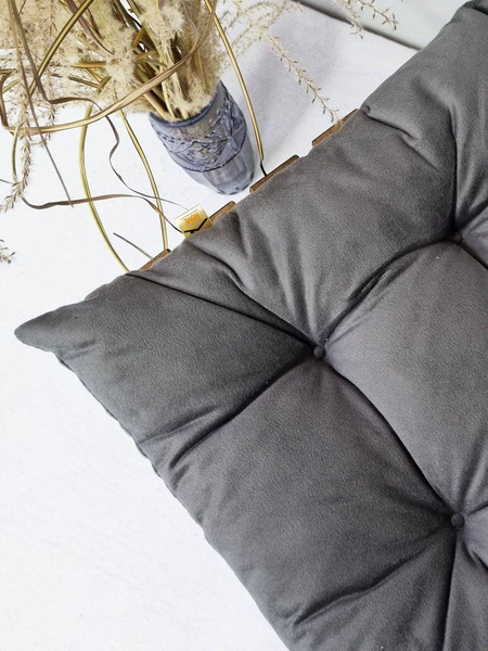 Изображение товара Подушка на стул MATEX Aria / 57-703 (темно-серый)