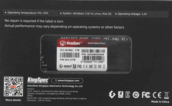 Изображение товара SSD диск KingSpec 2TB / NX-2TB