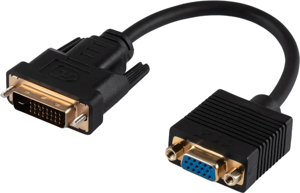 Изображение товара Кабель/переходник Buro DVI-D (m) VGA (f) / BU-DVI-VGA (0.23м, черный)