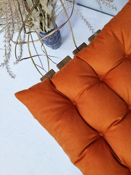 Изображение товара Подушка на стул MATEX Aria / 60-109 (темно-оранжевый)