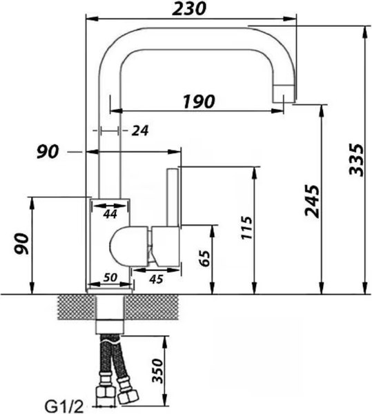 Изображение товара Смеситель Wisent WP49-098-4-28