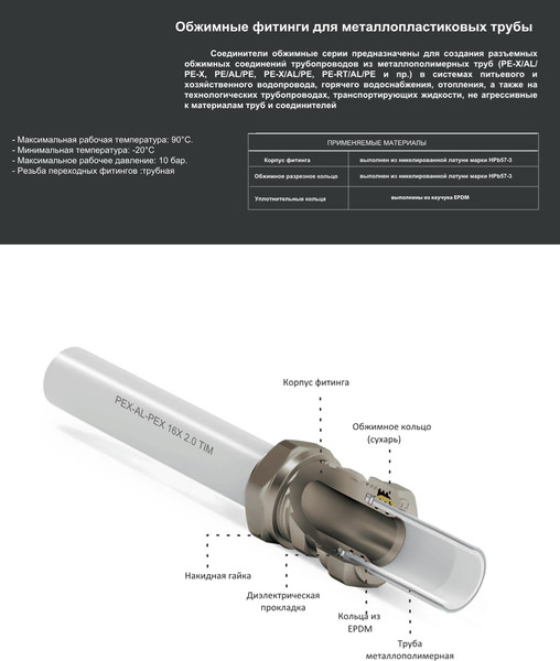 Изображение товара Угольник соединительный Tim C-L1602MN