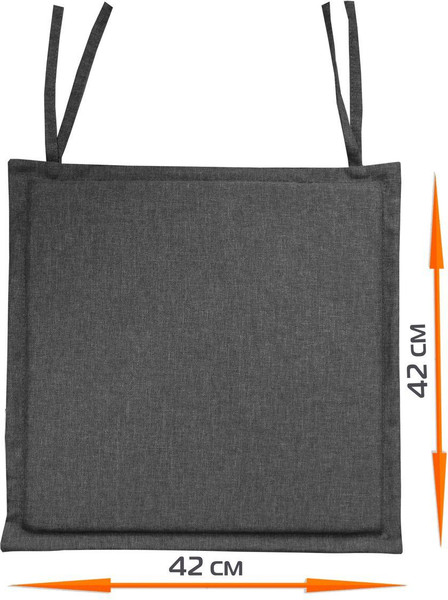 Изображение товара Подушка на стул MATEX Фьюжн. Line / 44-444 (темно-серый)