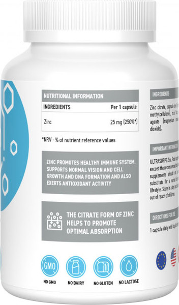 Изображение товара Минерал Ultrasupps Цинк (60 капсул)