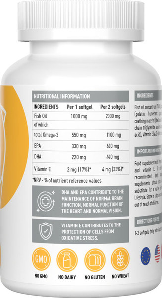 Изображение товара Жирные кислоты Ultrasupps Премиум Омега-3 (60 капсул)