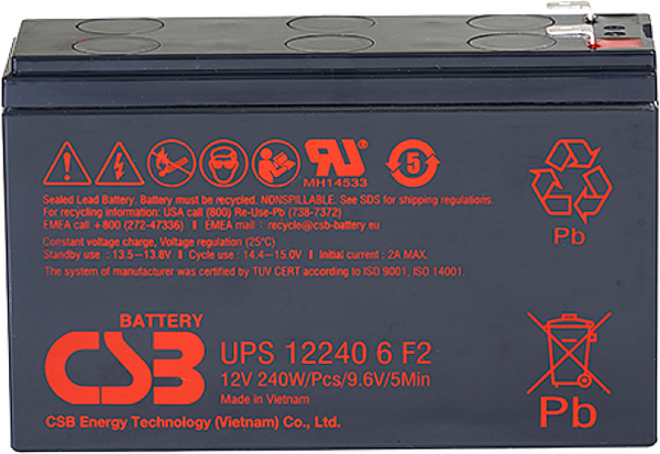 Изображение товара Аккумуляторная батарея CSB UPS122406 F2 12В